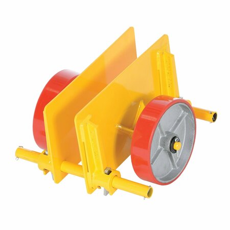 Vestil Yellow Adjustable Panel Dolly 1000 lb Capacity Poly-on-Steel Casters PLDL-ADJ-8PS